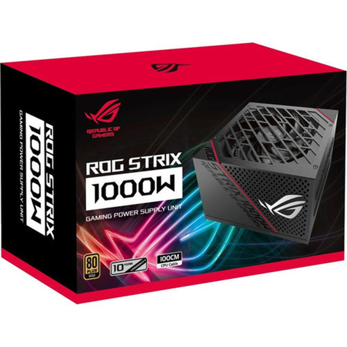 Asus ROG Strix 1000W Gold Aura Edition - Internal - 33 V DC 5 V DC 12 V DC -12 V DC Output - 1 12V Rails - 1 Fans ROG-STRIX-1000G-AURA-GAMING