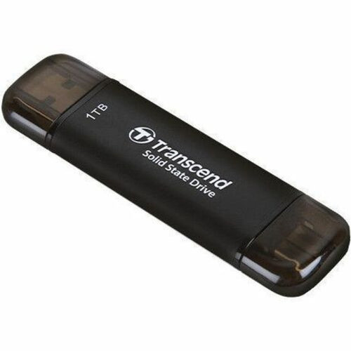 Transcend ESD310C 1 TB Portable Solid State Drive - External - Black - Desktop PC Notebook Gaming Console Device Supported - USB 32 TS1TESD310C