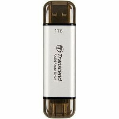Transcend ESD310 1 TB Portable Solid State Drive - External - Silver - Desktop PC Notebook Gaming Console Device Supported - USB 32 TS1TESD310S