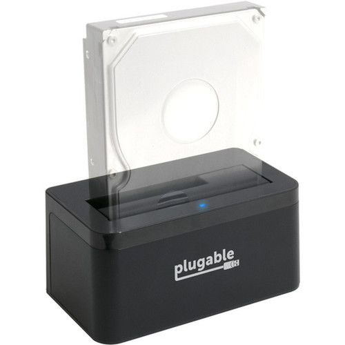 Plugable USB 31 Gen 2 10Gbps SATA Upright Hard Drive Dock and SSD Dock includes both USB-C and USB 30 cables supports 10TB - 1 x USBC-SATA-V