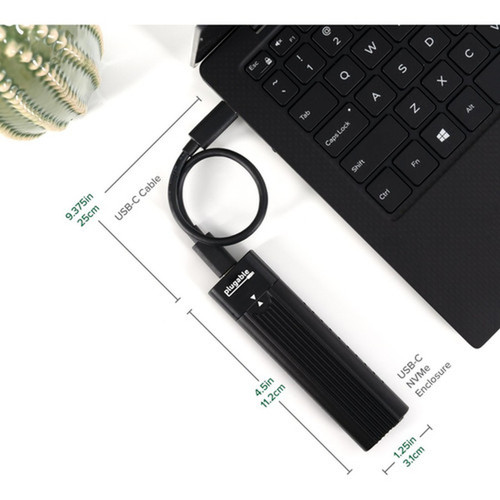 Plugable USB C to M2 NVMe Tool-free Enclosure USB C and Thunderbolt 3 Compatible up to USB 31 Gen 2 Speeds 10Gbps Adapter USB-C - USBC-NVME