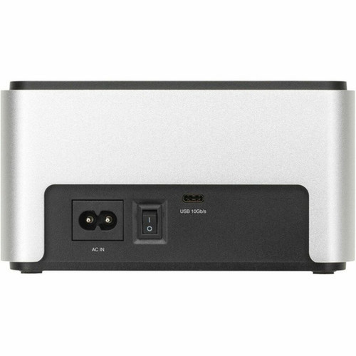 OWC Drive Dock SATA600 PCI Express NVMe - USB 32 Gen 2 Type C Host Interface Desktop - Silver Black - Hot Swappable Bays - 2 x - OWCTCDRVDCKSN