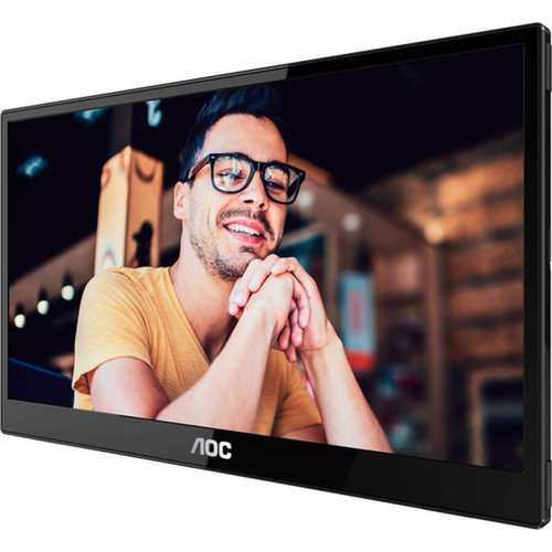 AOC 16T3E 16 Class Full HD LCD Monitor - Black - 156 Viewable - In-plane Switching IPS Technology - 1920 x 1080 - 1619 Million - 16T3E