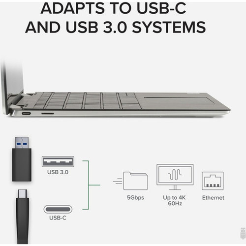 Plugable 4K DisplayPort and HDMI Dual Monitor Adapter with Ethernet for USB 30 and USB-C - Compatible with Windows and Mac - TAA USBC-6950UE