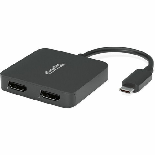 Plugable USB C to HDMI Adapter for Dual Monitors - 4K 60Hz USB C Hub for Windows and Chromebook Driverless USBC-MSTH2