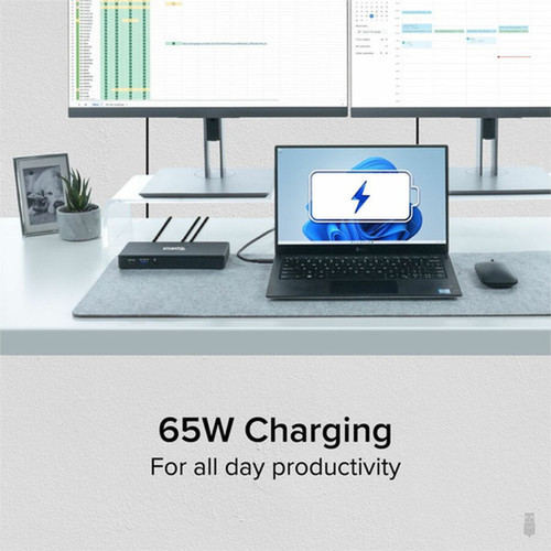 Plugable USB C Docking Station Dual Monitor 2 HDMI Ports Power Delivery Dock Dual 4K Monitor for Windows ChromeOS - 1x USB-C 3x - UD-MSTH2