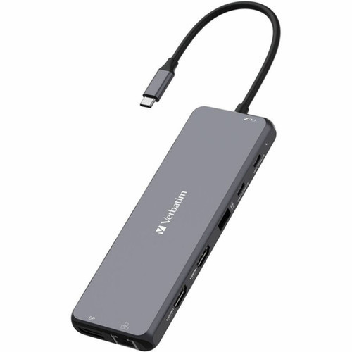 Verbatim USB-C Pro Multiport Hub CMH 13 - 13 Ports - for MonitorHeadphoneSpeaker - Charging Capability - Memory Card Reader - SD - 32153