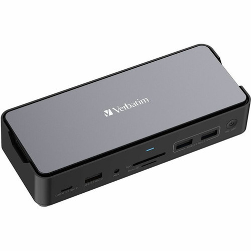Verbatim USB-C Pro Docking Station 15-in-1 - SSD Enclosure - for MonitorHeadphoneSpeaker - Charging Capability - Memory Card Reader 32173