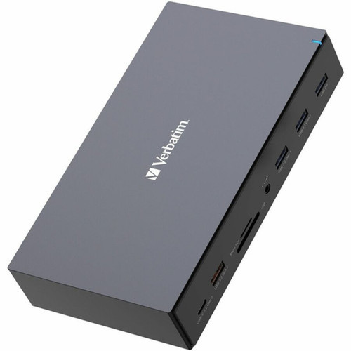 Verbatim USB-C Pro Docking Station 17-in-1 - for HeadsetSpeaker - Charging Capability - Memory Card Reader - SD microSD - USB Type C 32172