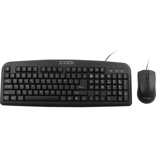 CODi Wired USB-A Mouse and Keyboard Combination - USB Type A Cable Keyboard - USB Type A Cable Mouse - Optical - 1200 dpi - 1 Pack AK0000057