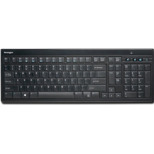 Kensington SlimType Wireless Keyboard - Wireless Connectivity - RF - 33 ft 1005840 mm - 240 GHz - USB Interface Volume Control - K72344US