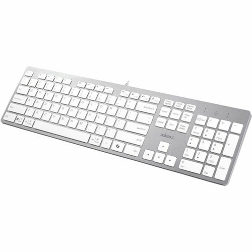 Adesso EasyTouch AKB-730UW Keyboard - Cable Connectivity - USB Type C Interface - 112 Key CoPilot Multimedia Windows Key Internet AKB-730UW