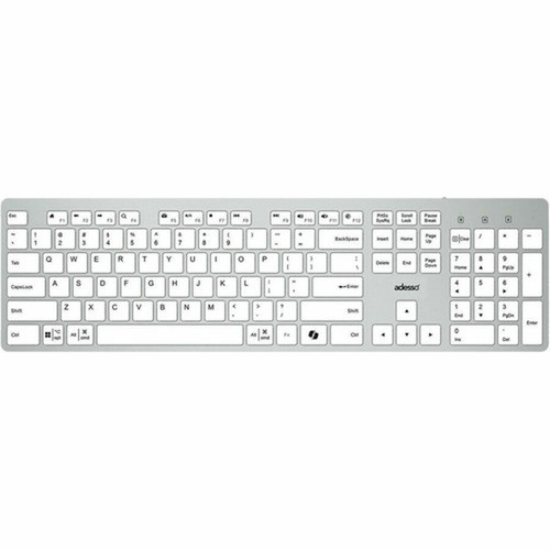 Adesso EasyTouch AKB-730UW Keyboard - Cable Connectivity - USB Type C Interface - 112 Key CoPilot Multimedia Windows Key Internet AKB-730UW