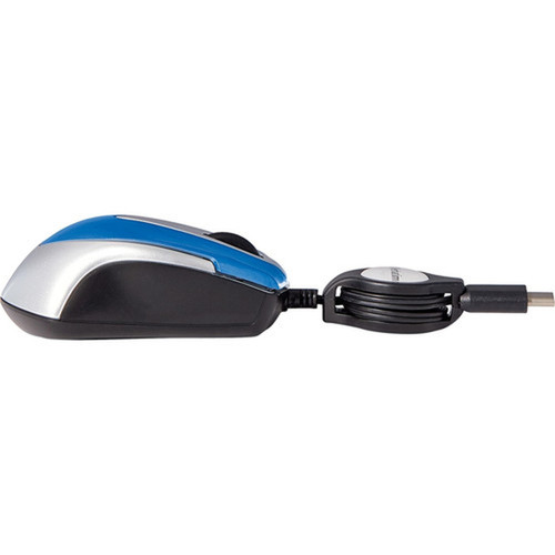 Verbatim USB-C Mini Optical Travel Mouse-Blue - Optical - Cable - Blue - 1 Pack - USB Type C - 3 Buttons 70237