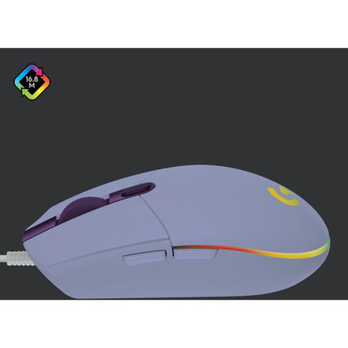 Logitech G203 Gaming Mouse - Cable - Lilac - USB - 8000 dpi - 6 Buttons 910-005851