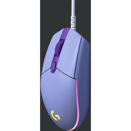 Logitech G203 Gaming Mouse - Cable - Lilac - USB - 8000 dpi - 6 Buttons 910-005851