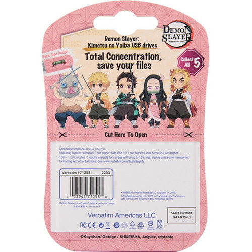 Verbatim 16GB Demon Slayer USB Flash Drive- Nezuko - 16 GB - USB 20 71255