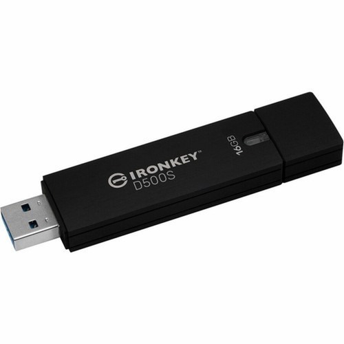 IronKey D500S 16GB USB 32 Gen 1 Type A Flash Drive - 16 GB - USB 32 Gen 1 Type A - 260 MBs Read Speed - 190 MBs Write Speed - IKD500S16GB