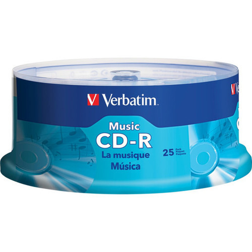 Verbatim 96155 CD Recordable Media - CD-R - 40x - 700 MB - 25 Pack Spindle - 120mm - 133 Hour Maximum Recording Time 96155