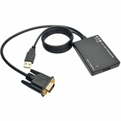 Tripp Lite VGA to HDMI Component Adapter Converter with USB Audio Power VGA to HDMI 1080p - Functions Signal Conversion - 1920 x 1080 P116-003-HD-U