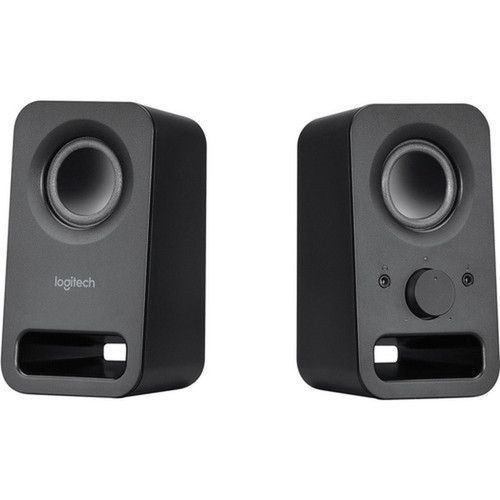 Logitech Multimedia Speakers Z150 with Clear Stereo Sound Midnight Black 3W RMS - 2 Pack 980-000802