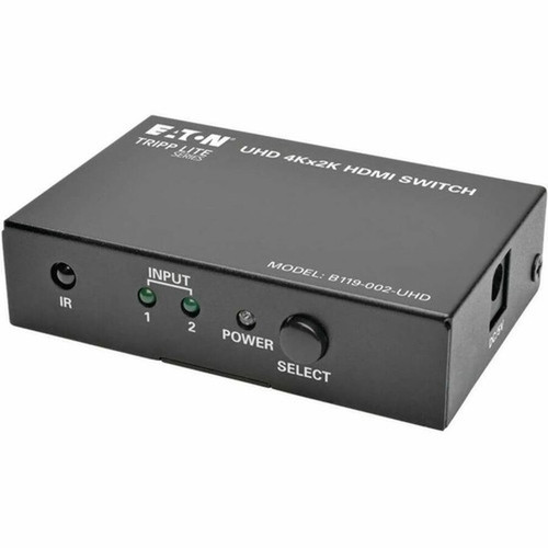 Tripp Lite by Eaton B119-002-UHD 2-Port HDMI Switch - 3840  2160 - 4K - 2 x 1 - Display Blu-ray Disc Player Computer Gaming DVR - B119-002-UHD