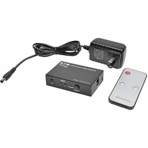 Tripp Lite by Eaton B119-002-UHD 2-Port HDMI Switch - 3840  2160 - 4K - 2 x 1 - Display Blu-ray Disc Player Computer Gaming DVR - B119-002-UHD