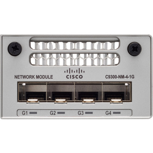 Cisco Catalyst 9300 4 x 1GE Network Module - For Data Networking - 4 x 1000Base-T Network - Twisted PairGigabit Ethernet - 1000Base-T C9300-NM-4G