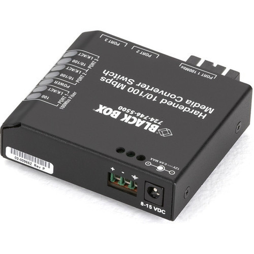 Black Box LBH100AE-H-SSC TransceiverMedia Converter - 2 x Network RJ-45 - 1 x SC Ports - DuplexSC Port - Single-mode - Ethernet - LBH100AE-H-SSC