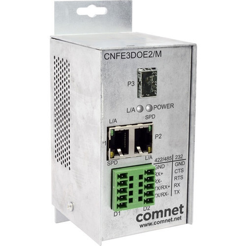 ComNet RS232422485 Data Over Ethernet Terminal Server - Twisted Pair Optical Fiber - 1 Total Expansion Slots - 2 x Network x Port CNFE3DOE2M