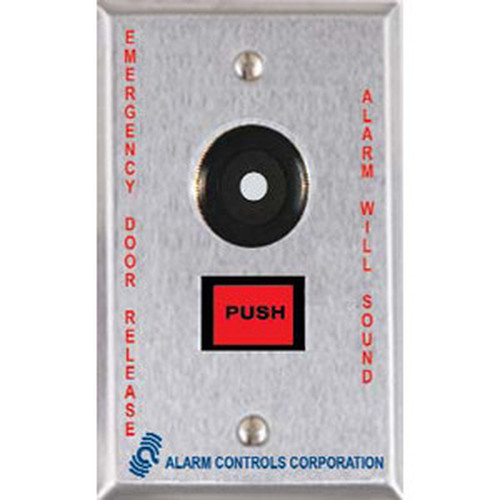 Alarm Controls TS-25 Push Button - Red TS-25