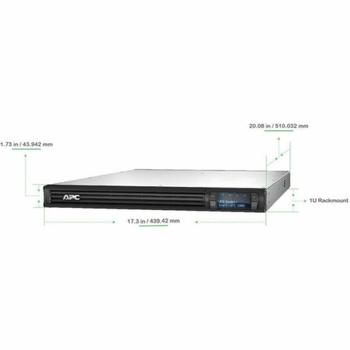 APC by Schneider Electric Smart-UPS SMT 1000VA Rack-mountable UPS - 1U Rack-mountable - AVR - 5 Hour Recharge - 155 Minute Stand-by - SMT1000RM1U