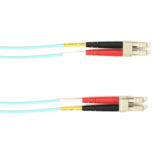 Black Box Fiber Optic Duplex Patch Network Cable - 492 ft Fiber Optic Network Cable for Network Device - First End 2 x LC Network - FOLZHM4-015M-LCLC-AQ