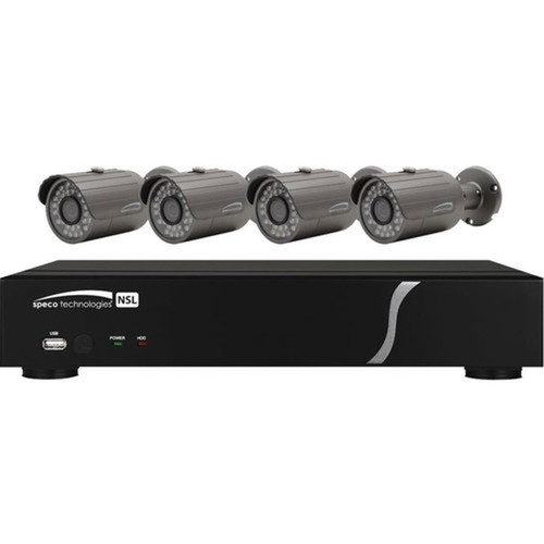 Speco 8 Channel Plug  Play Network Video Recorder and IP Camera Kit - 2 TB HDD - Network Video Recorder Camera - 1080 Camera - HDMI ZIPL84B2