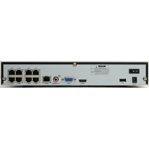 Speco 8 Channel Plug  Play Network Video Recorder and IP Camera Kit - 2 TB HDD - Network Video Recorder Camera - 1080 Camera - HDMI ZIPL84B2