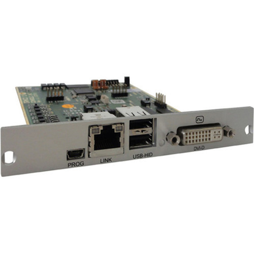 Black Box KVM Console - 1 x Network RJ-45 - 2 x USB - 1 x DVI - Plug-in Card ACX1MR-DHID-C