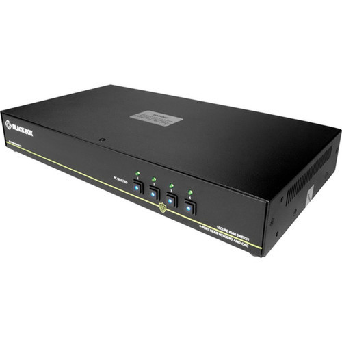 Black Box Secure NIAP 30 KVM Switch - Single-Head HDMI CAC 4K 4-Port - 4 Computers - 1 Local Users - 3840 x 2160 - 11 x USB - SS4P-SH-HDMI-UCAC