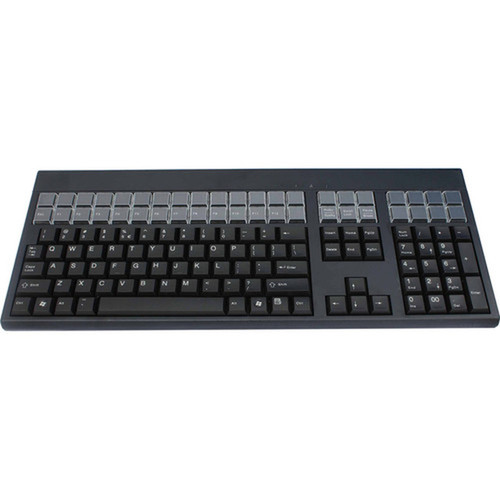 CHERRY LPOS QWERTY Keyboard - 131 Keys - QWERTY Layout - 42 Relegendable Keys - USB - Black G86-71400EUADAA