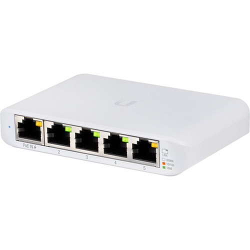 Ubiquiti Compact 5-Port Gigabit Switch - 5 Ports - Manageable - 2 Layer Supported - 250 W Power Consumption - Twisted Pair - PoE - - USW-FLEX-MINI-3