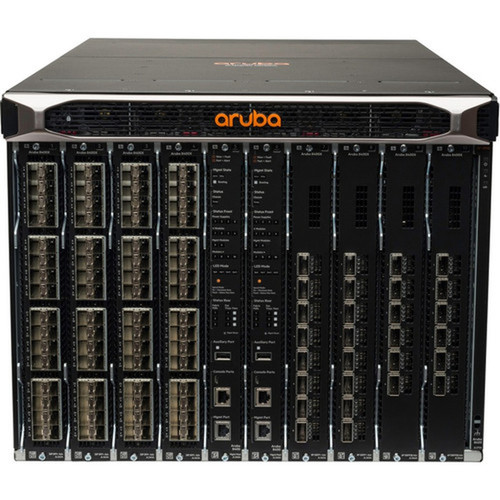 Aruba 8400 8-slot Chassis - Manageable - 3 Layer Supported - Modular - Optical Fiber - 8U High - Rack-mountable Rail-mountable Mount JL376AABA