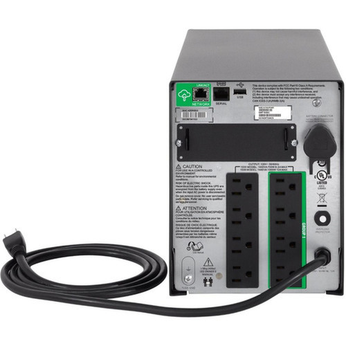 APC by Schneider Electric Smart-UPS 1500VA Tower UPS - 2U Tower - AVR - 3 Hour Recharge - 650 Minute Stand-by - 120 V Input - 120 V - SMT1500CX413