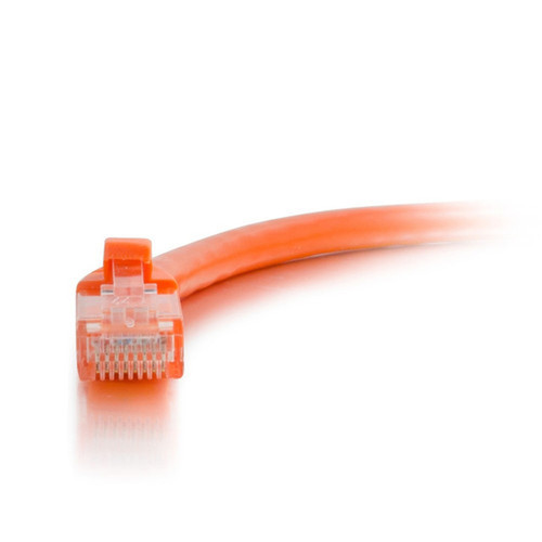 C2G 1ft Cat6a Snagless Unshielded UTP Ethernet Cable - Cat6a Network Patch Cable - PoE - Orange - 1 ft Category 6a Network Cable for 50836