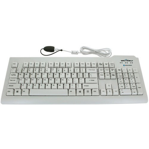 Seal Shield Silver Seal Glow Waterproof Keyboard Long Cable - Cable Connectivity - USB Interface - English US - QWERTY Layout - SSWKSV207GL