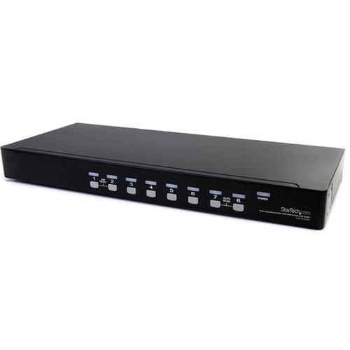 StarTech.com 8 Port Rackmount USB VGA KVM Switch w/ Audio - 8 x 1 - 8 x HD-15 Keyboard/Mouse/Video (Fleet Network)