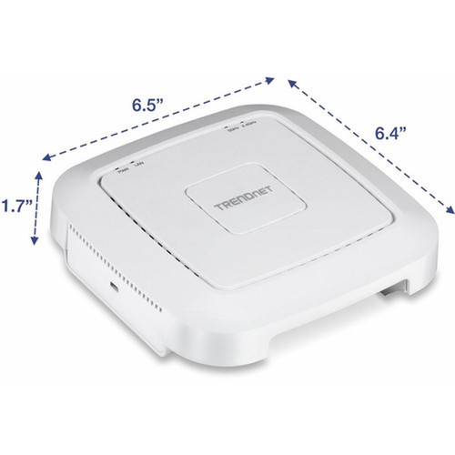 TRENDnet AC1200 Dual Band PoE Indoor Access Point MU-MIMO 867 Mbps WiFi AC 300 Mbps WiFi N Bands Client Bridge Repeater Modes - TEW-821DAP