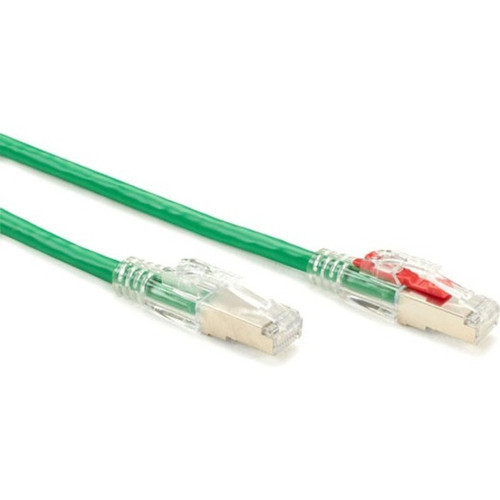 Black Box GigaTrue 3 Cat6 SFTP Patch Network Cable - 2 ft Category 6 Network Cable for Patch Panel Wallplate Network Device - 1 C6PC70S-GN-02