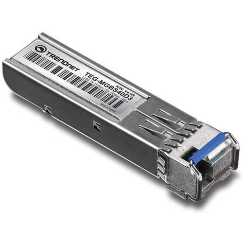 TRENDnet SFP to RJ45 Dual Wavelength Single-Mode LC Module TEG-MGBS40D3 Must Pair with TEG-MGBS40D5 or a Compatible Module Up to - TEG-MGBS40D3