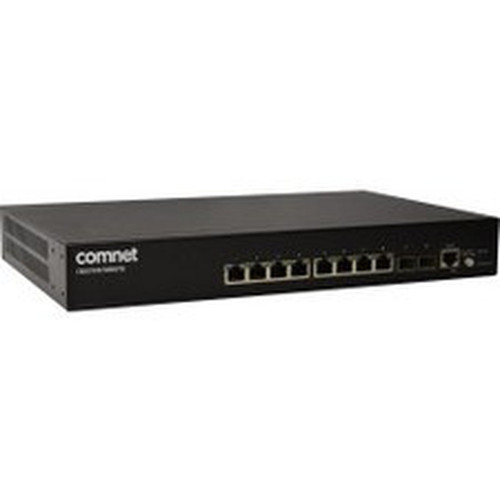 ComNet Commercial Grade 10 Port Gigabit Managed Ethernet Switch with 30 W PoE - 8 Ports - Manageable - 2 Layer Supported - Modular - CWGE10FX2TX8MSPOE