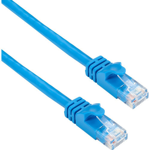 Black Box CAT6A 500-MHz STR Patch Cable Slim Molded Snagless Boot - UTP CM PVC Blue 7FT - 7 ft Category 6a Network Cable for Device CAT6APC-007-BL