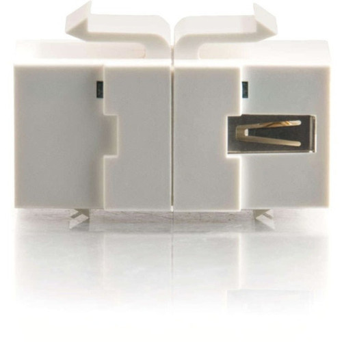 C2G Snap-In USB AB Female Keystone Insert Module - White TAA Compliant - 1 x USB Type A - Female - 1 x USB Type B - Female - White 28751